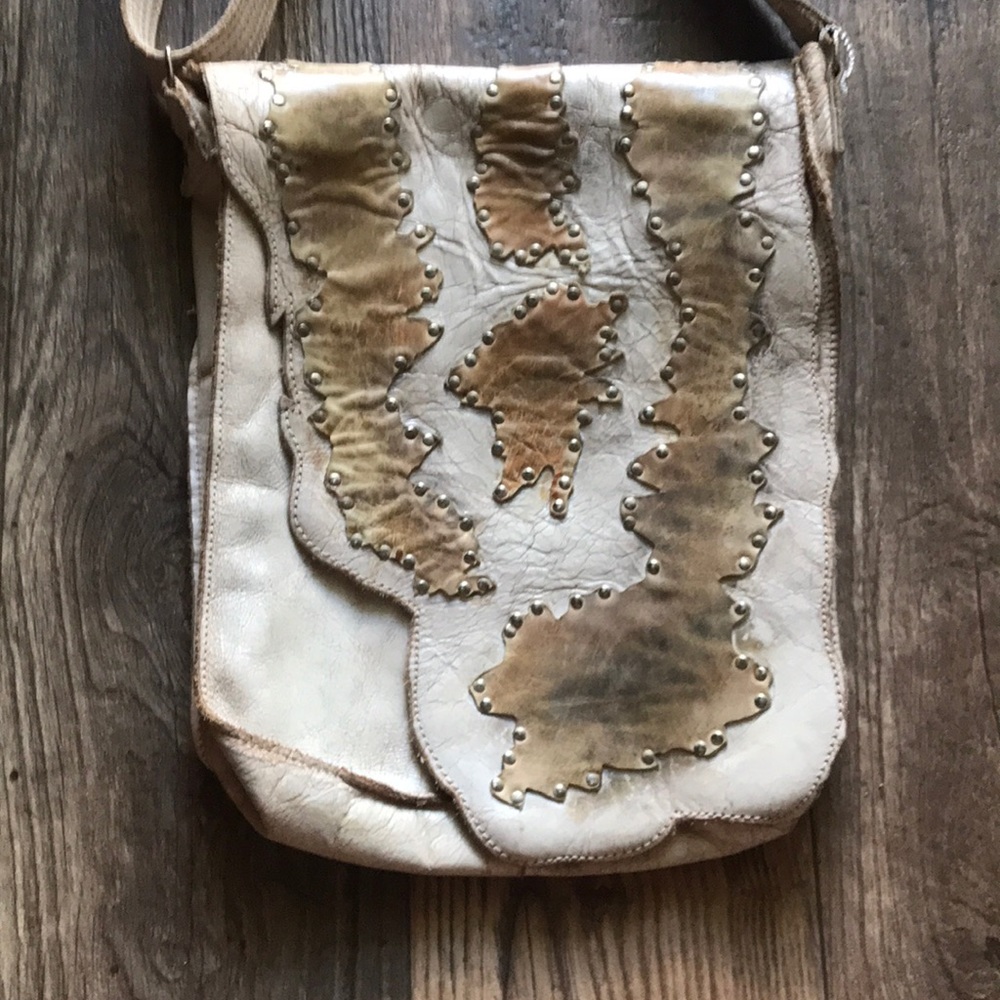 Bed Stu Cube Handbag Crossbody leather distressed - Picture 3 of 8